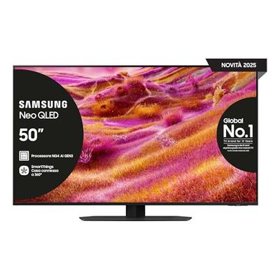 Samsung Smart TV 50'' QE50QN94FATXZT Neo QLED 4K Mini LED, NQ4 AI Gen3 Processor, 4K AI Upscaling Pro, Glare Free, Motion Xcelerator 165Hz, Dolby Atmos & OTS Lite, NeoSlim Design, 2025, 50"
