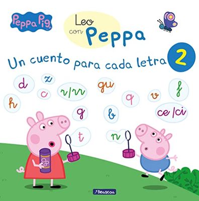 Peppa Pig. Lectoescritura - Leo con Peppa. Un cuento para cada letra: t, d, n, f, r/rr, h, c, q, p, gu, b, v, z, ce/ci: .: . (Altea)