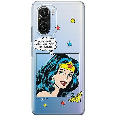 ERT GROUP etui na telefon Xiaomi MI 11i/ REDMI K40/K40 PRO/POCO F3/ F3 PRO, case oryginalny i oficjalnie licencjonowany przez DC, wzór Wonder Woman 028, plecki z TPU częściowo przeźroczyste