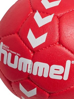hummel HMLBEACH - Pallone da pallamano Ball, Unisex – Adulto, Rosso/Bianco, 3