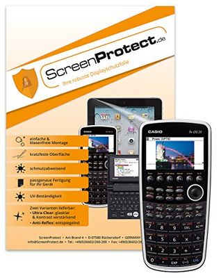 ScreenProtect Displaybeschermfolie UltraClear voor Casio FX-CG20 met rakel en microvezeldoek