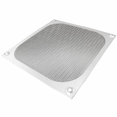 AABCOOLING Aluminium ventilatorfilter, ventilatorafdekking, voor ventilator, stoffilter (120 mm, zilver)