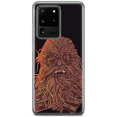 ERT GROUP Custodia per Samsung S20 Ultra, originale e ufficiale, motivo Star Wars Chewbacca 007, perfettamente adattata alla forma del telefono cellulare, custodia in TPU
