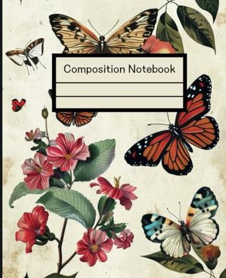 Composition Notebook: Vintage Botanical illustration Journal notebook