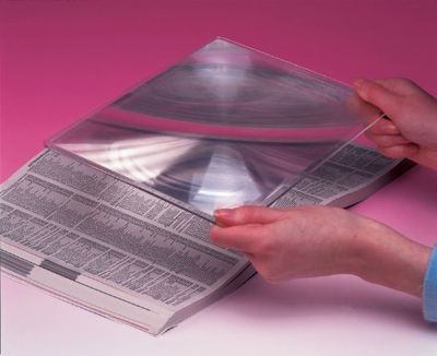 Foglio d'ingrandimento in plastica rigida X2, formato pagina