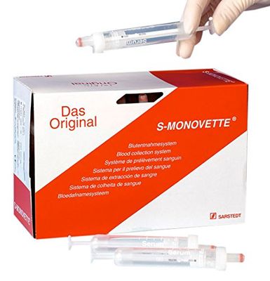 Sarstedt 01.1602 S-Monovetten, S-Monovette, steriel, formaat 92 mm x 15 mm diameter, 7,5 mL (50 stuks)