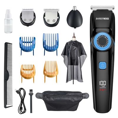 Barberboss Beard Trimmer & Hair Clippers Men, Nose Trimmer Men, Men's Grooming Kits, Waterproof, QR-6052