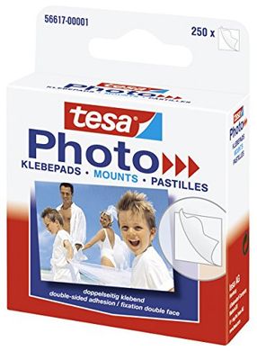 tesa Photo Foto-Klebepads, weiß, beidseitig klebend