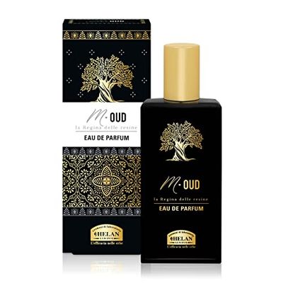 Helan, M Oud, Men's Perfume with Citrus Fragrance, Elegant and Mysterious Men's Eau de Parfum with Aromatic Oud and Tobacco Notes - Ideal as a Men's Gift, 50 ml - Made in Italy