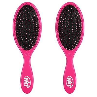 Wet Brush Original Detangling Brush, Pink - Ultra-Soft IntelliFlex Bristles - Glides Through Tangles With Ease for All Hair Types - For Women, Men, Wet & Dry Hair (Pack of 2)