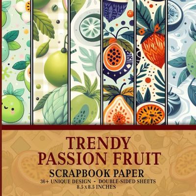 Trendy Passion Fruit Scrapbook Paper