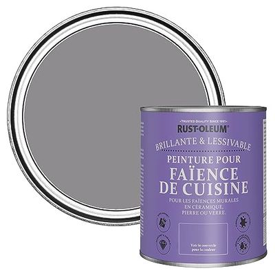 Rust-Oleum Peinture Violette Résistante à l'eau pour Faïence de Cuisine, Finition Brillante - Iris 750ml
