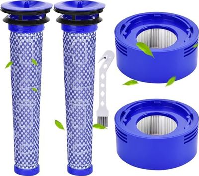 Elalove Dyson V7 V8 Front and Rear HEPA Filter - 5 Pack Replacement Filters Compatible with Dyson V7 Animal V7 Absolute V8 Animal V8 Absolute Vacuum Cleaner, Dyson Accessories and Spare Parts