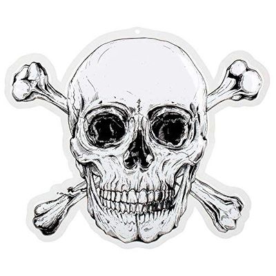Boland Bol74104 wanddecoratie PVC piraat voor volwassenen, meerkleurig