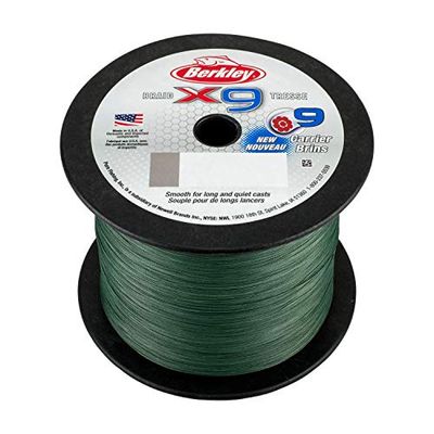 Berkley Unisex's X9 Lo flätad fiskelina, lågvis-grön, 2188yd/29,5 kg