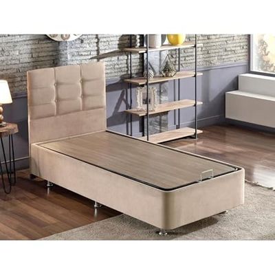 Kalune Design Vienvietis lova Base & HeadBoard Polo - šviesiai ruda (90 x 190)