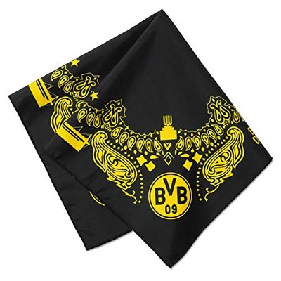 Borussia Dortmund Bandana masculina BVB, preto e amarelo, tamanho único (2466634)