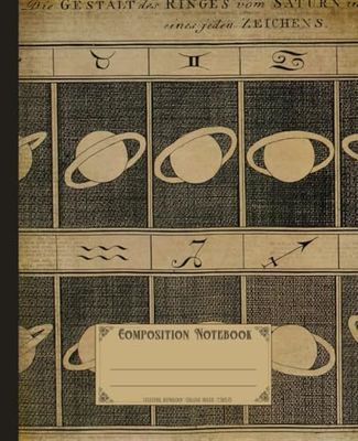 Composition Notebook, Celestial astrology: Cosmic heavens & universe. Vintage space cosmology cover. Aesthetic journal for school or college.