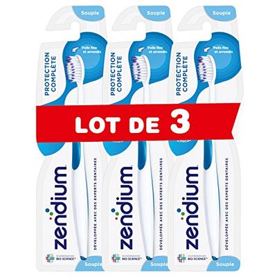 Zendium Complete Protection Soft Toothbrush, Assorted Colours -Confezione da 3
