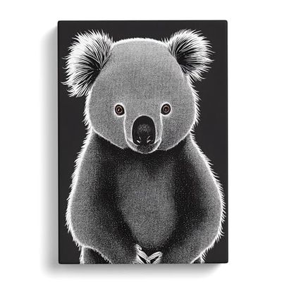 Koala Bear Portrait Canvas Print for Living Room Bedroom Home Office Décor, Wall Art Picture Ready to Hang, 30x20 Inch (76x50 cm)