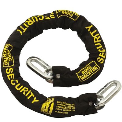 Burg-Wachter GKM 12/100 12mm Verkocht Diamant & Goud Beveiligingsketting, Zwart, 1M