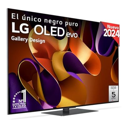 LG OLED55G46LS, 55", OLED EVO* 4K, Serie G4, Smart TV, WebOS24, Procesador a11, Dolby Vision, Dolby Atmos, webOS 24, 3840X2160,TV Gaming, 144 Hz, Negro