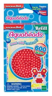Aquabeads - 32508 - Pack abalorios sólidos Rojo (EPI)
