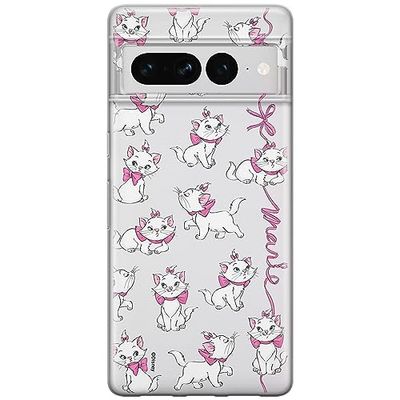 ERT GROUP mobiltelefonfodral för Google PIXEL 7 PRO originalt och officiellt licensierat Disney mönster Marie 008 optimalt anpassad till formen på mobiltelefonen, gedeeltelijk transparant