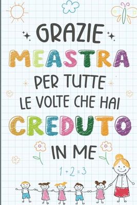 Grazie Maestra: Regali Maestre Fine Anno | Quaderno appunti (A5) per Maestre Personalizzato | Idee Regalo Per Insegnante | Regali fin anno, di compleanno o di Natale