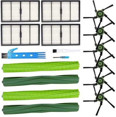 BSDY YQWRFEWYT Reserveonderdelen geschikt voor iRobot Roomba S9 (9150) S9 + S9 Plus (9550) S Series Wi-Fi robotkits (2 rubberen borstels, 4 filters, 6 zijborstels)