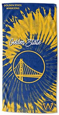 Northwest The Company NBA Golden State Warriors strandhandduk, 76 cm x 152 cm, psykedelisk