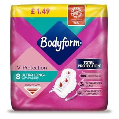 Bodyform Ultra Long with Wings 8 Count