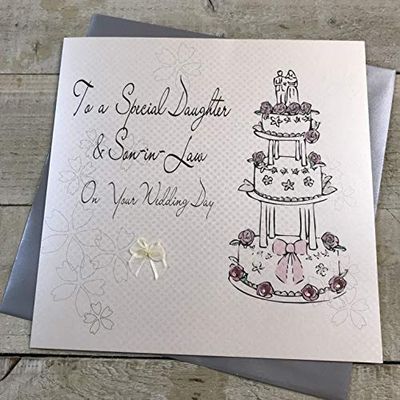 WHITE COTTON CARDS - Tarjeta (Mensaje en inglés: To A Special Daughter, Hecha a Mano)