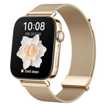 HUAWEI Watch FIT 3, Montre Connectée, Appels Bluetooth, Écran AMOLED 1,82", GPS, Gestion Polyvalente de la Forme Physique, Gestion complète de la santé, Jusqu'à 10 Jours d'utilisation maximale, Doré