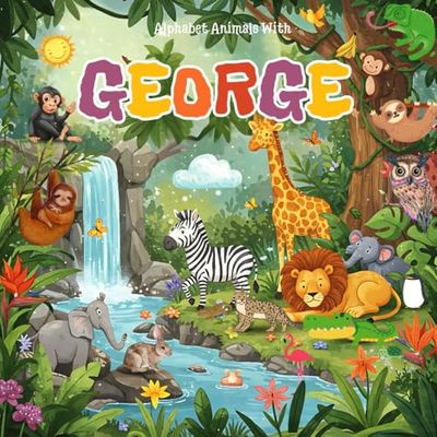 Alphabet Animals with George: A Unique Custom Name Book for George Featuring George's Name in Fun Animal Adventures, Vibrant Illustrations, and ... for George's name and custom George name gift
