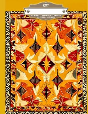 KEMET AFRICAN EGYPTIAN FABRIC * CORNELL NOTES SYSTEM COLLEGE COURSE NOTEBOOK+BONUS: Address/CellPhone Contact-Fraternity Sorority Men Women Journal ... Homeschool High School Ivy League University