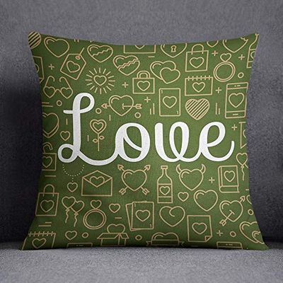 Bonamaison Housses de Coussin, Polyester, Multicolore, 45x45