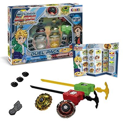 CRAZE Blade Peonzas de Batalla, Turox Loborak Evolution, Blade Peonzas De Competición para Niños, Trompo con Punta giratoria, Multicolor