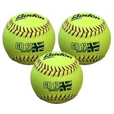 Baden GB12L 'Genui' Softball - ASA Approved - Pack of 3