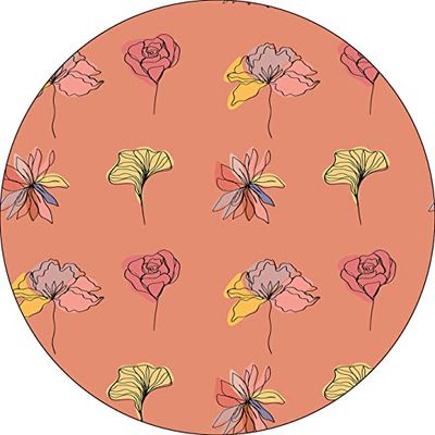 Bonateks, Ronde digitaal bedrukte muismat, antislip onderkant, voor kantoor en thuis, diameter: 22 cm