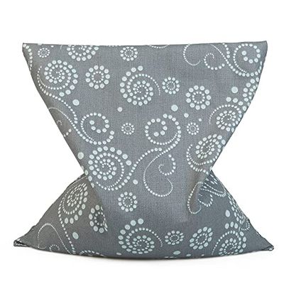 GRÜNSPECHT Naturprodukte 668-V1 Coussin en graines de colza bio Gris/menthe 22 x 24 cm