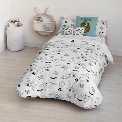 BELUM | Scooby Doo Duvet Cover | Duvet Cover Model Scooby Doo Sketch | Duvet Cover with Buttons | Duvet Cover 100% Cotton | Duvet Cover (Bed of 105 (180 x 240 cm))