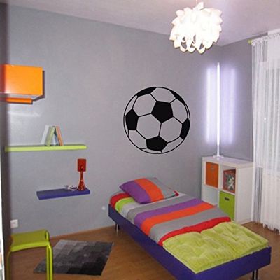Tatoutex Stickers Ballon de Foot - Argent, L 90cm x H 90cm