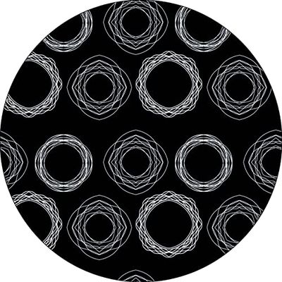 Bonateks, Round Digital Printed Mouse Pad, Non-Slip Base, for Office and Home, Diameter:22cm