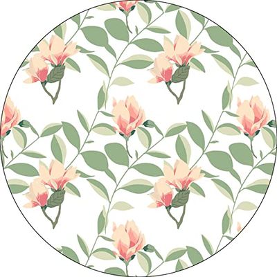Bonateks, Round Digital Printed Mouse Pad, Non-Slip Base, for Office and Home, Diameter:22cm