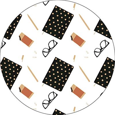 Bonateks, Round Digital Printed Mouse Pad, Non-Slip Base, for Office and Home, Diameter:22cm