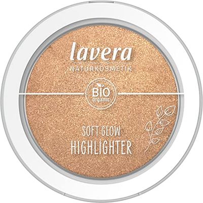 Lavvera Soft Glow Highlighter - Glow 01- oro - Bio Mandelöl& Vitamina E - Vegano - schimmernd - samtige Textur (1 x 5,5 g)