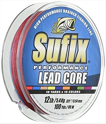 Sufix Performance Lead Core Ligne de pêche mesurée 91,4 m (5,4 kg)