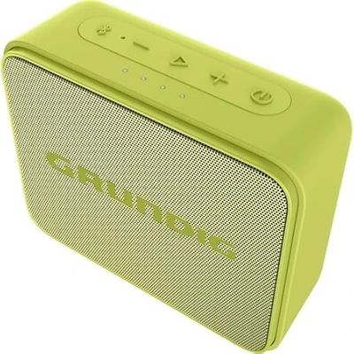GRUNDIG GBT Jam+ Lime Enceinte Bluetooth 5.0 3,5 W RMS, jusqu'à 30 m de portée, jusqu'à 30 Heures d'autonomie, Batterie Externe et Fonction Mains Libres, étanche IPX7, Vert