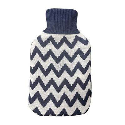 Mimo warmwaterkruik 1,7 l met blauwe voering afmetingen: 20 x 32 x 4 cm flexibel, huidvriendelijk en perfect voor warm houden en welzijn, ideaal om te ontspannen.